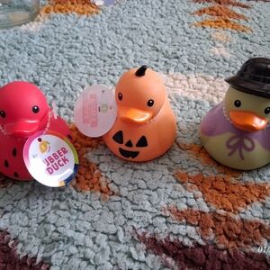 Halloween Rubber Duck Set - Red, Orange, Green
